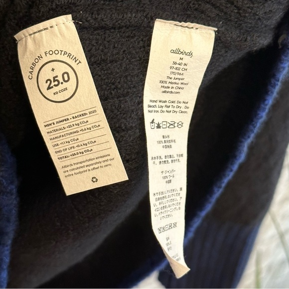 allbirds Black and Blue Crewneck Sweater - Picture 3 of 8